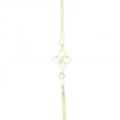 Palais du Rosaire Bracelet doré avec une croix en zircon^ Bracelet Fantaisie