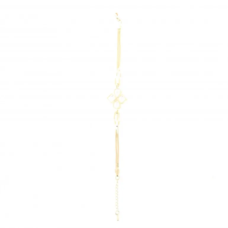 Palais du Rosaire Bracelet doré avec une croix en zircon^ Bracelet Fantaisie
