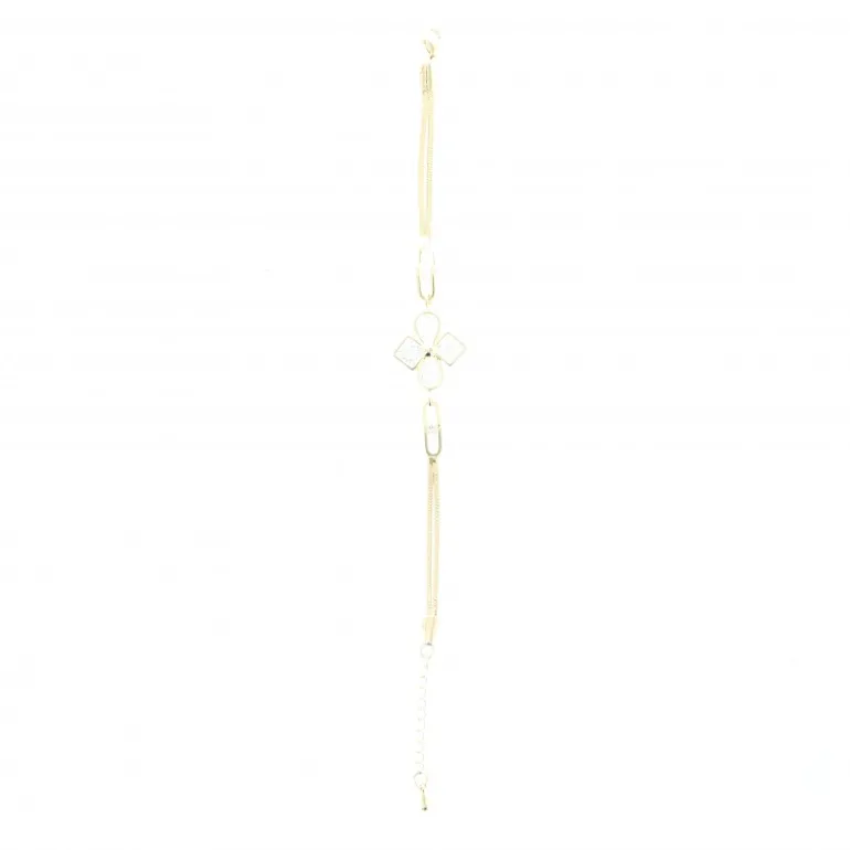 Palais du Rosaire Bracelet doré avec une croix en zircon^ Bracelet Fantaisie