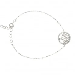 Palais du Rosaire Bracelet en argent de l'arbre de vie avec strass^ Bracelet Argent