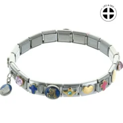 Palais du Rosaire Bracelet fantaisie Léo&Geo avec des pendentifs religieux^ Bracelet Fantaisie