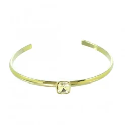 Palais du Rosaire Bracelet jonc doré avec une pierre strass^ Bracelet Fantaisie