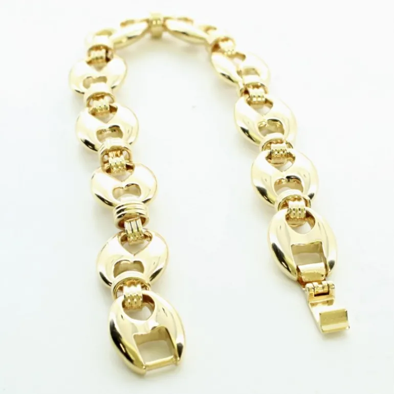 Palais du Rosaire Bracelet Plaqué Or maille grain de café^ Bracelet Plaqué Or