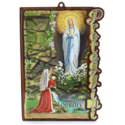 Palais du Rosaire Cadre Apparition en bois 10x15 cm^ Cadre Religieux