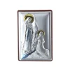 Palais du Rosaire Cadre avec plaque Argent de l' Apparition de Lourdes coloré 4 x 6 cm^ Cadre Religieux