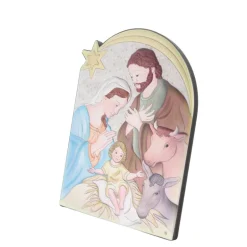Palais du Rosaire Cadre de la Nativité avec étoile en bois et aluminium 16x21cm^ Décoration De Noël | Cadre Religieux