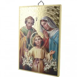 Palais du Rosaire Cadre de la Sainte Famille avec effet mosaïque15 x 10 cm^ Cadre Religieux