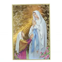Palais du Rosaire Cadre effet mosaïque Apparition de Lourdes^ Cadre Religieux