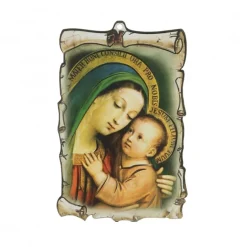 Palais du Rosaire Cadre en bois de la Vierge du Bon Conseil 10x15cm^ Cadre Religieux