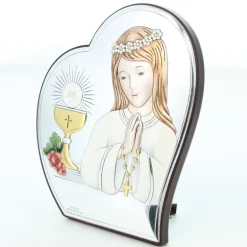 Palais du Rosaire Cadre pour Cadeau de Communion pour Fille 11 cm^ Communion | Cadre Religieux