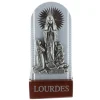 Palais du Rosaire Cadre religieux Apparition de Lourdes en métal argenté 3 x 7 cm^ Cadre Religieux