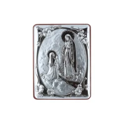 Palais du Rosaire Cadre religieux de Lourdes argenté 5 x 6,5 cm^ Cadre Religieux