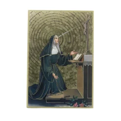 Palais du Rosaire Cadre religieux de Sainte Rita en bois avec effet mosaique 10x15cm^ Cadre Religieux