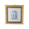 Palais du Rosaire Cadre religieux en bois doré Vierge Miraculeuse argentée 11 x 11 cm^ Cadre Religieux