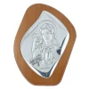 Palais du Rosaire Cadre religieux en bois Vierge Marie et Sainte Bernadette argentées 11 x 14 cm^ Cadre Religieux
