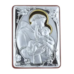 Palais du Rosaire Cadre religieux Saint Antoine argenté 5 x 7 cm^ Cadre Religieux