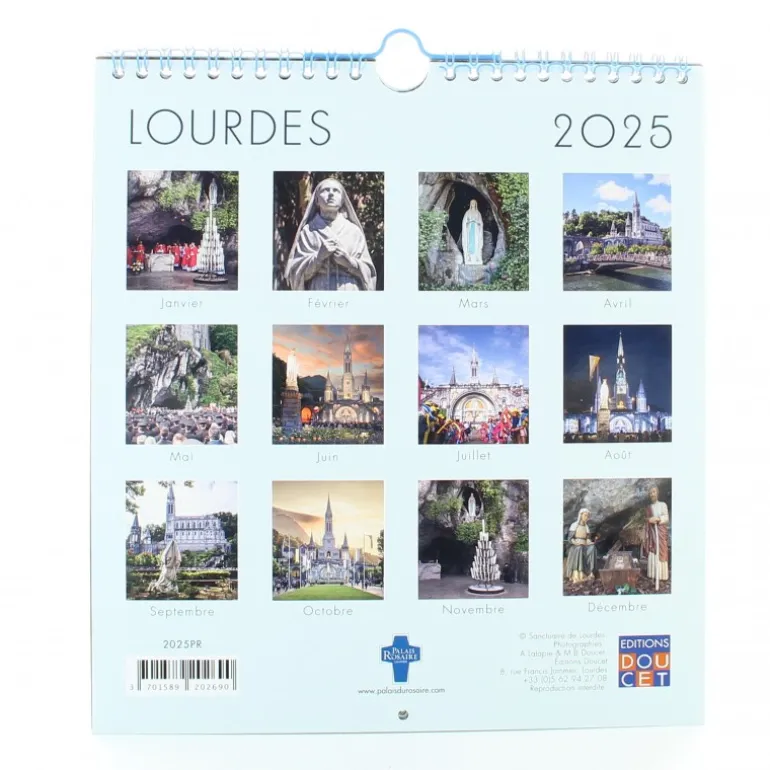 Palais du Rosaire Calendrier de Lourdes 2025 grand format^ Calendrier De Lourdes