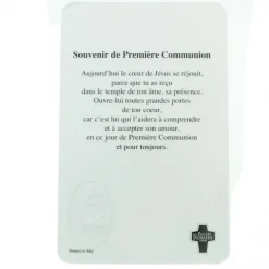 Palais du Rosaire Carte de prière de Communion pour fille^ Communion | Image Religieuse