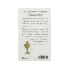 Palais du Rosaire Carte de prière de communion fille^ Communion | Image Religieuse