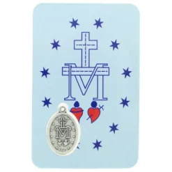 Palais du Rosaire Carte De Prière de la Vierge Miraculeuse Avec Médaille^ Image Religieuse