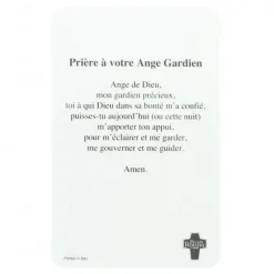 Palais du Rosaire Carte de prière de l'Ange Gardien^ Image Religieuse