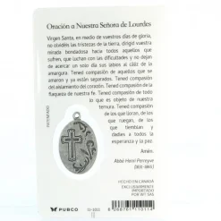 Palais du Rosaire Carte de prière de l'Apparition avec médaille^ Image Religieuse