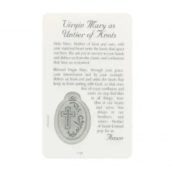Palais du Rosaire Carte de prière Marie qui défait les noeuds avec médaille^ Image Religieuse