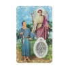 Palais du Rosaire Carte de prière Saint Raphaël avec médaille^ Image Religieuse
