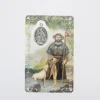 Palais du Rosaire Carte de prière Saint Roch avec médaille^ Image Religieuse