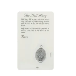 Palais du Rosaire Carte de prière Vierge Miraculeuse avec médaille^ Image Religieuse