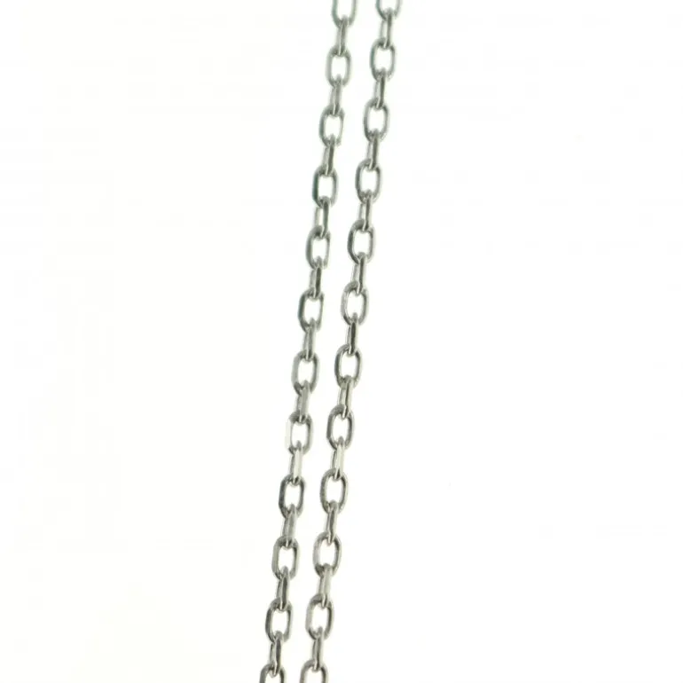Palais du Rosaire Chaine maille fine en Argent rhodié type forçat 50 cm^ Collier En Argent | Chaîne En Argent