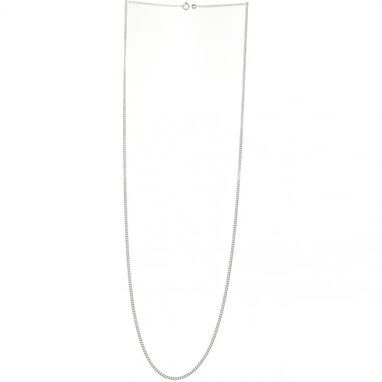 Palais du Rosaire Chaîne en argent gourmette limée 70 cm^ Chaîne En Argent | Collier En Argent