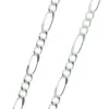 Palais du Rosaire Chaîne en métal argenté et maille alternée 50cm^ Chaîne En Métal | Collier Fantaisie