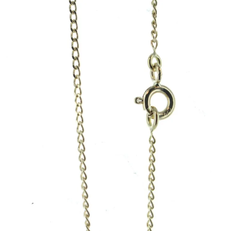 Palais du Rosaire Chaîne en Or Maille gourmette diamantée 0.8mm - 45cm^ Chaîne En Or | Collier En Or