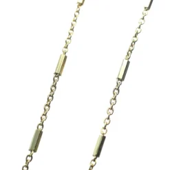 Palais du Rosaire Chaîne en plaqué or forçat baguette 50 cm^ Chaîne En Plaqué Or | Collier En Plaqué Or