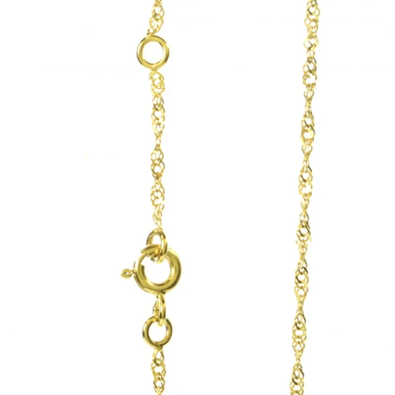 Palais du Rosaire Chaîne maille Singapour 40cm en or 9K^ Chaîne En Or | Collier En Or