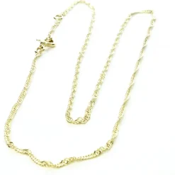 Palais du Rosaire Chaîne maille Singapour 40cm en or 9K^ Chaîne En Or | Collier En Or