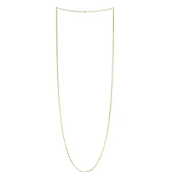 Palais du Rosaire Chaîne plaqué or forçat limé 2.6 mm - 70 cm^ Chaîne En Plaqué Or | Collier En Plaqué Or