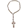 Palais du Rosaire Chapelet avec grains en bois 6mm sur corde et crucifix gravé^ Chapelet Corde | Chapelet Bois