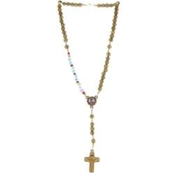 Palais du Rosaire Chapelet Carlo Acutis en bois d'olivier^Enfant Chapelet Bois | Chapelet Pour Enfant