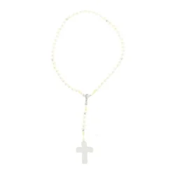 Palais du Rosaire Chapelet de communion blanc coeur Calice en corde^ Communion | Chapelet De Communion