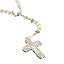 Palais du Rosaire Chapelet de communion blanc coeur Calice en corde^ Communion | Chapelet De Communion