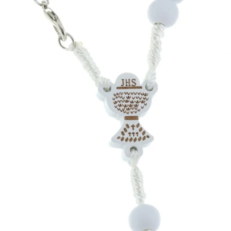 Palais du Rosaire Chapelet de Communion en boîte avec des grains en bois^Enfant Communion | Chapelet De Communion