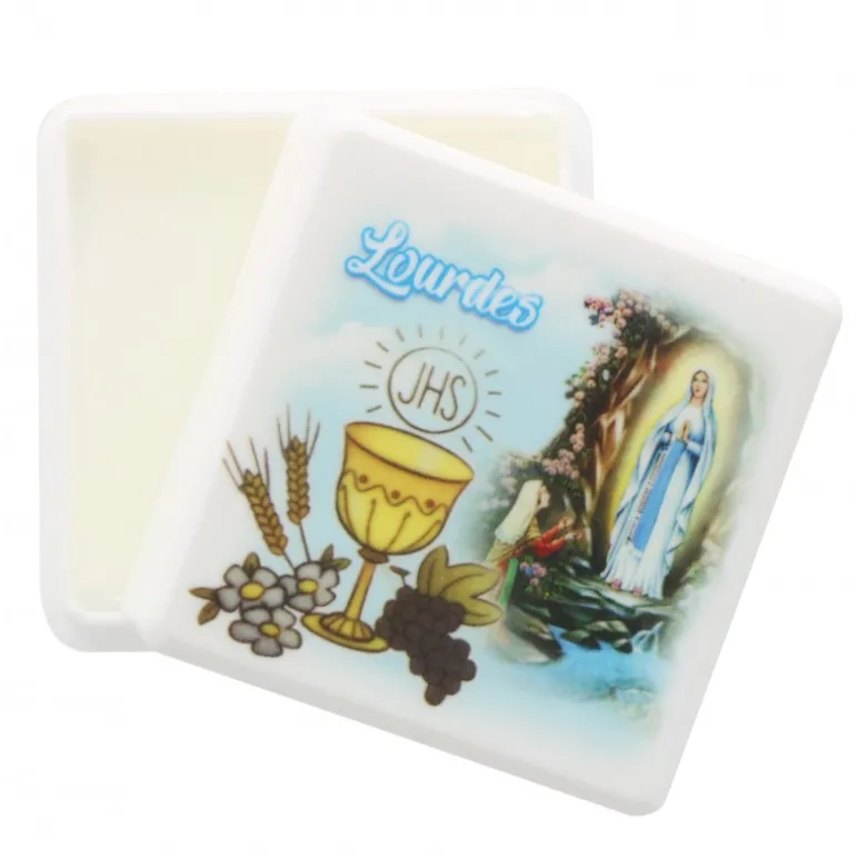 Palais du Rosaire Chapelet de communion en verre avec sa boîte^ Communion | Chapelet De Communion