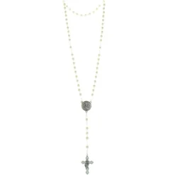 Palais du Rosaire Chapelet de communion en boite avec des grains nacrés^Enfant Communion | Chapelet Pour Enfant