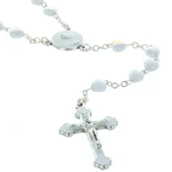 Palais du Rosaire Chapelet de communion grains blancs en forme de coeur^Enfant Chapelet De Communion | Chapelet Pour Enfant