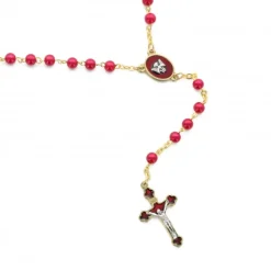 Palais du Rosaire Chapelet de Confirmation en verre avec boîte décorée^ Chapelet Verre