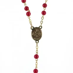 Palais du Rosaire Chapelet de Confirmation en verre avec boîte décorée^ Chapelet Verre