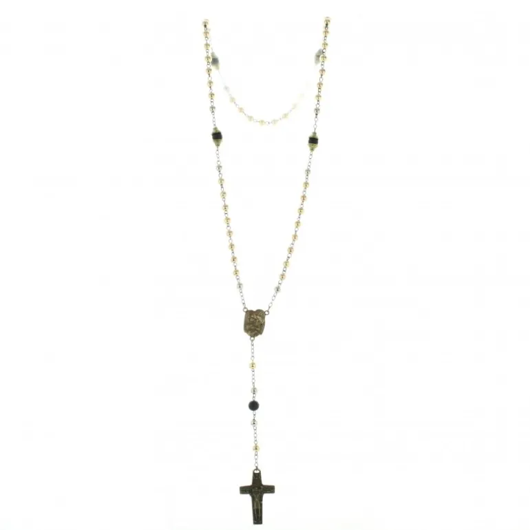 Palais du Rosaire Chapelet de la Sainte Famille en métal 3 tons^ Chapelet Métal