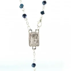 Palais du Rosaire Chapelet de l'Apparition avec cubes facettés en verre et fermoir^ Chapelet De Lourdes | Chapelet Verre